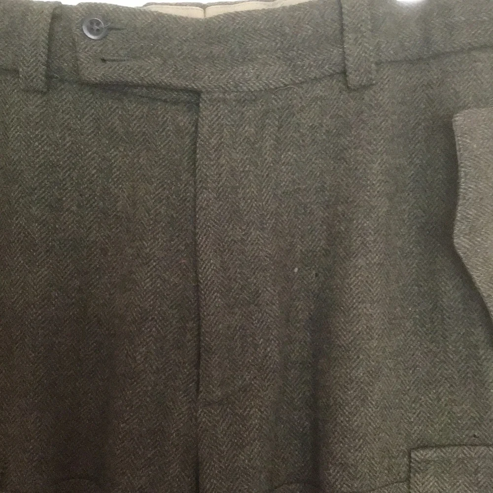 Polo Ralph Lauren 36x34 Wool Herringbone Cargo Field Pants Olive Green AS IS